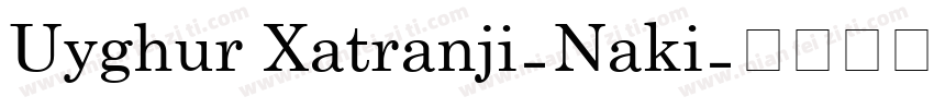 Uyghur Xatranji-Naki字体转换